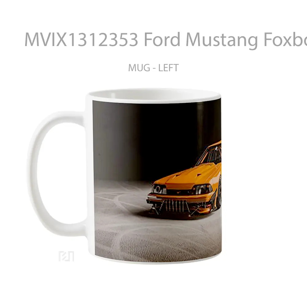 Mug Ford Mustang Foxbody Cangkir Mobil - All-side / Desain