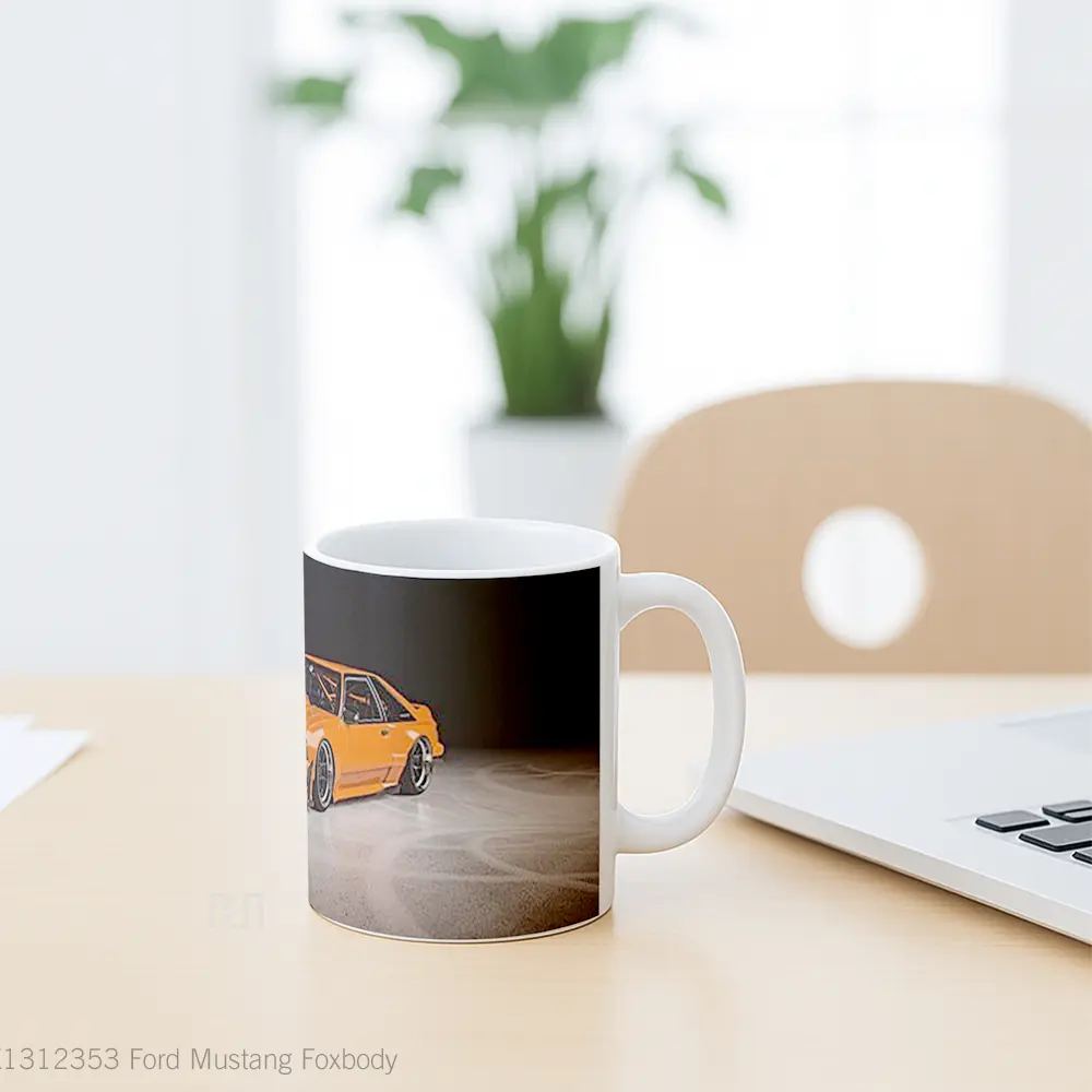 Mug Ford Mustang Foxbody Cangkir Mobil - All-side / Desain