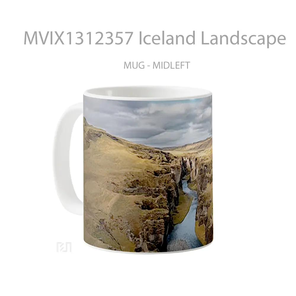 Mug Iceland Landscape Gelas Pemandangan Alam - All-side / Desain