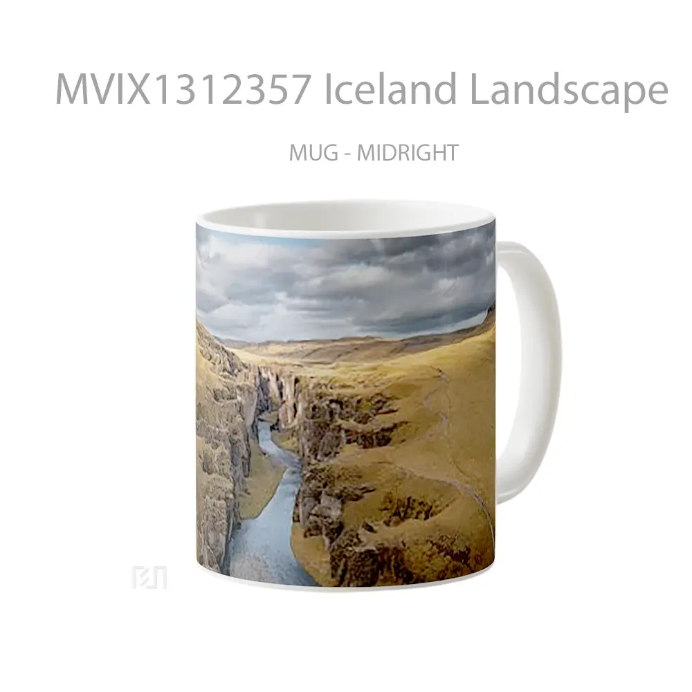 Mug Iceland Landscape Gelas Pemandangan Alam - All-side / Desain