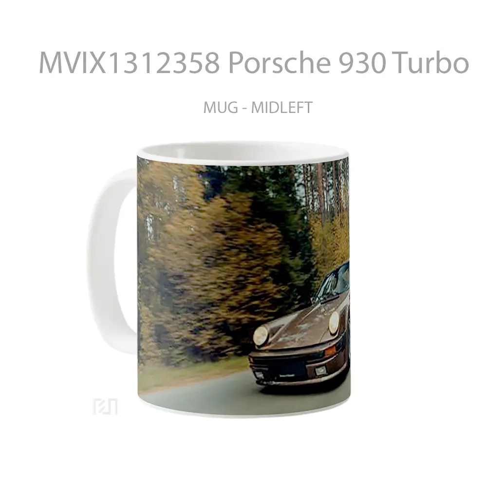 Mug Porsche 930 Turbo Cangkir Mobil - All-side / Desain