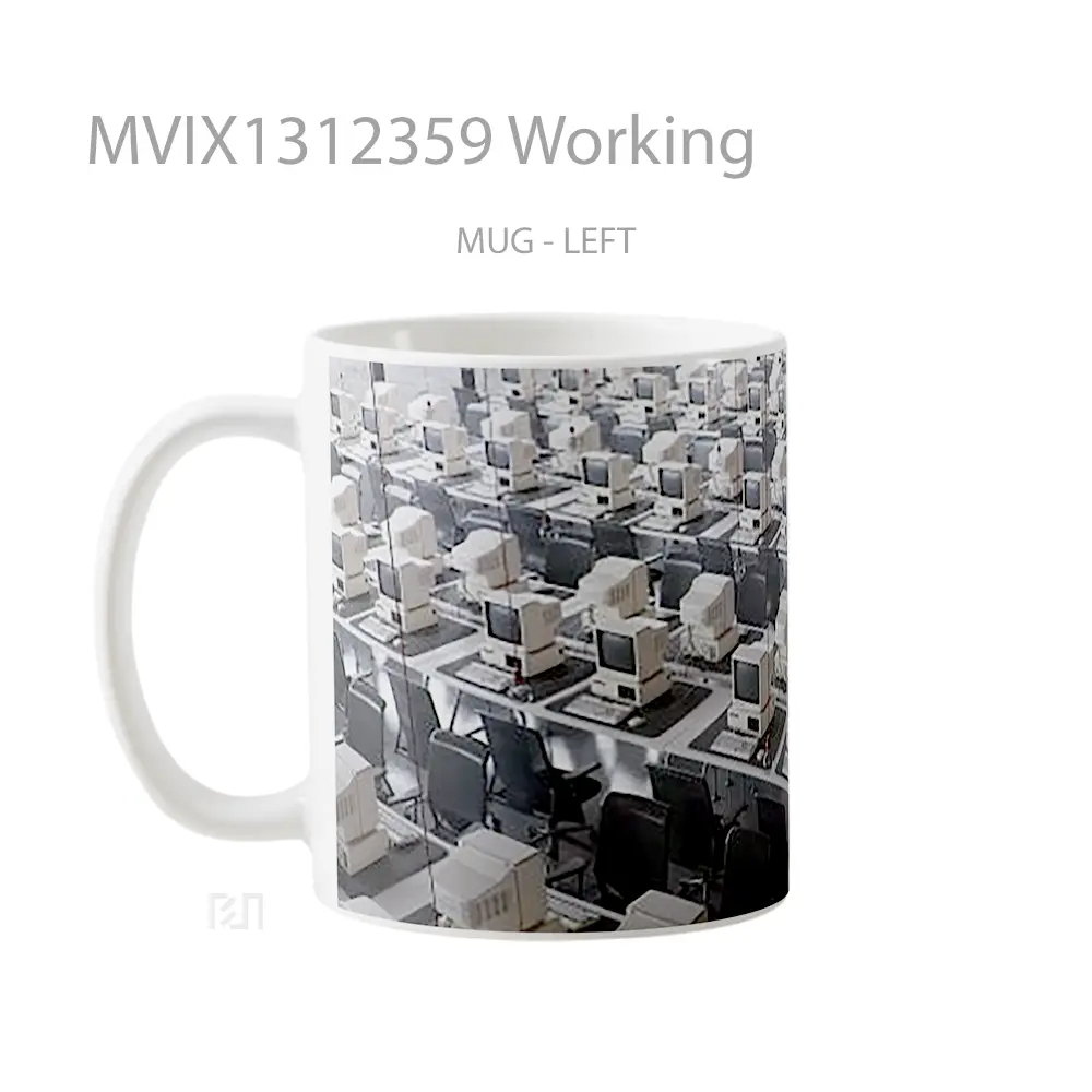 Mug Working Gelas Keramik Unik - All-side / Desain