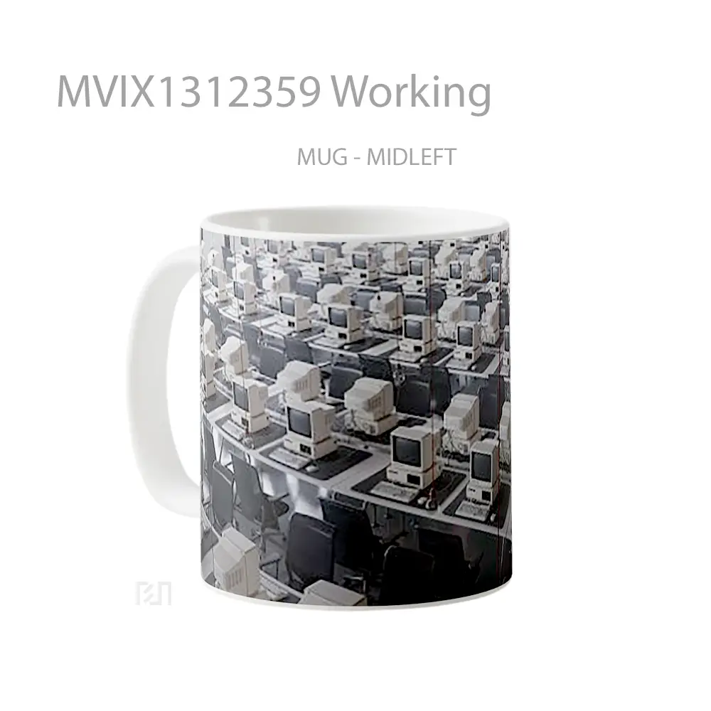 Mug Working Gelas Keramik Unik - All-side / Desain