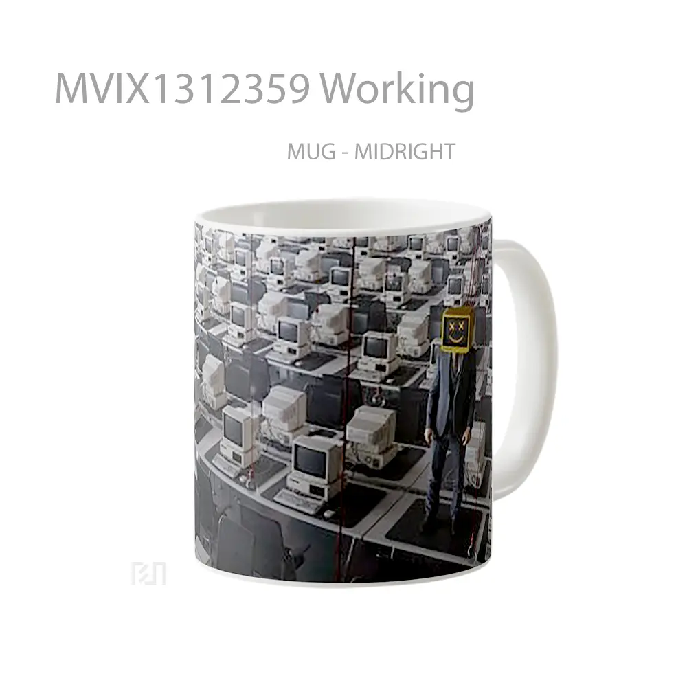 Mug Working Gelas Keramik Unik - All-side / Desain
