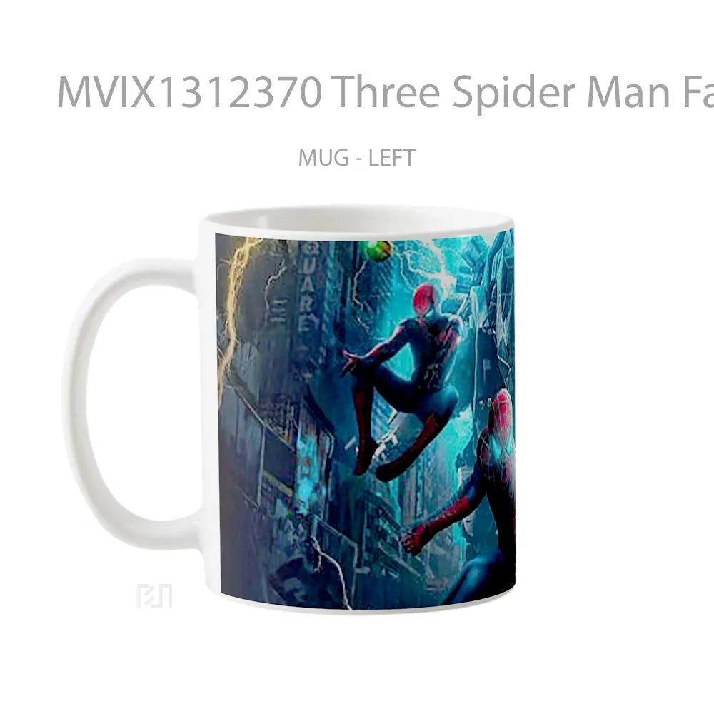 Mug Three Spider Man Fanart Gelas Superhero - All-side / Desain