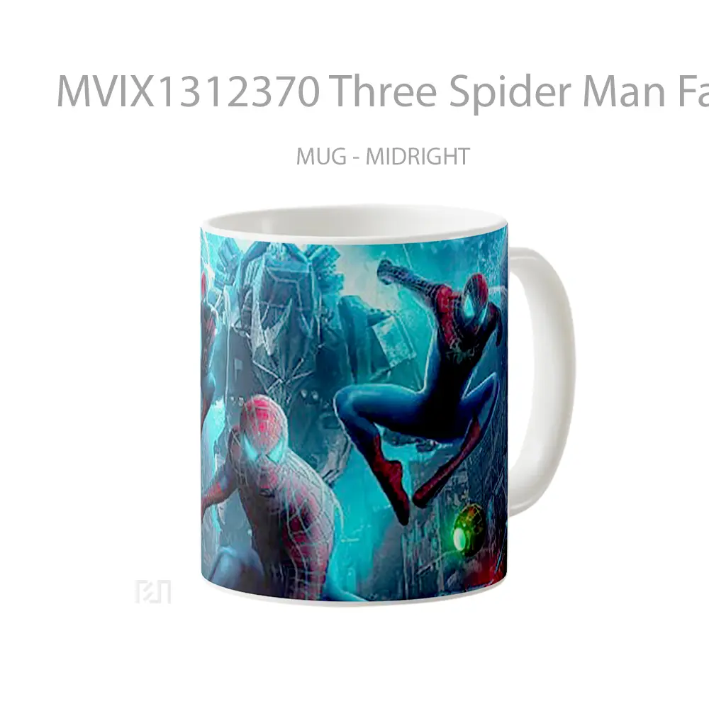Mug Three Spider Man Fanart Gelas Superhero - All-side / Desain
