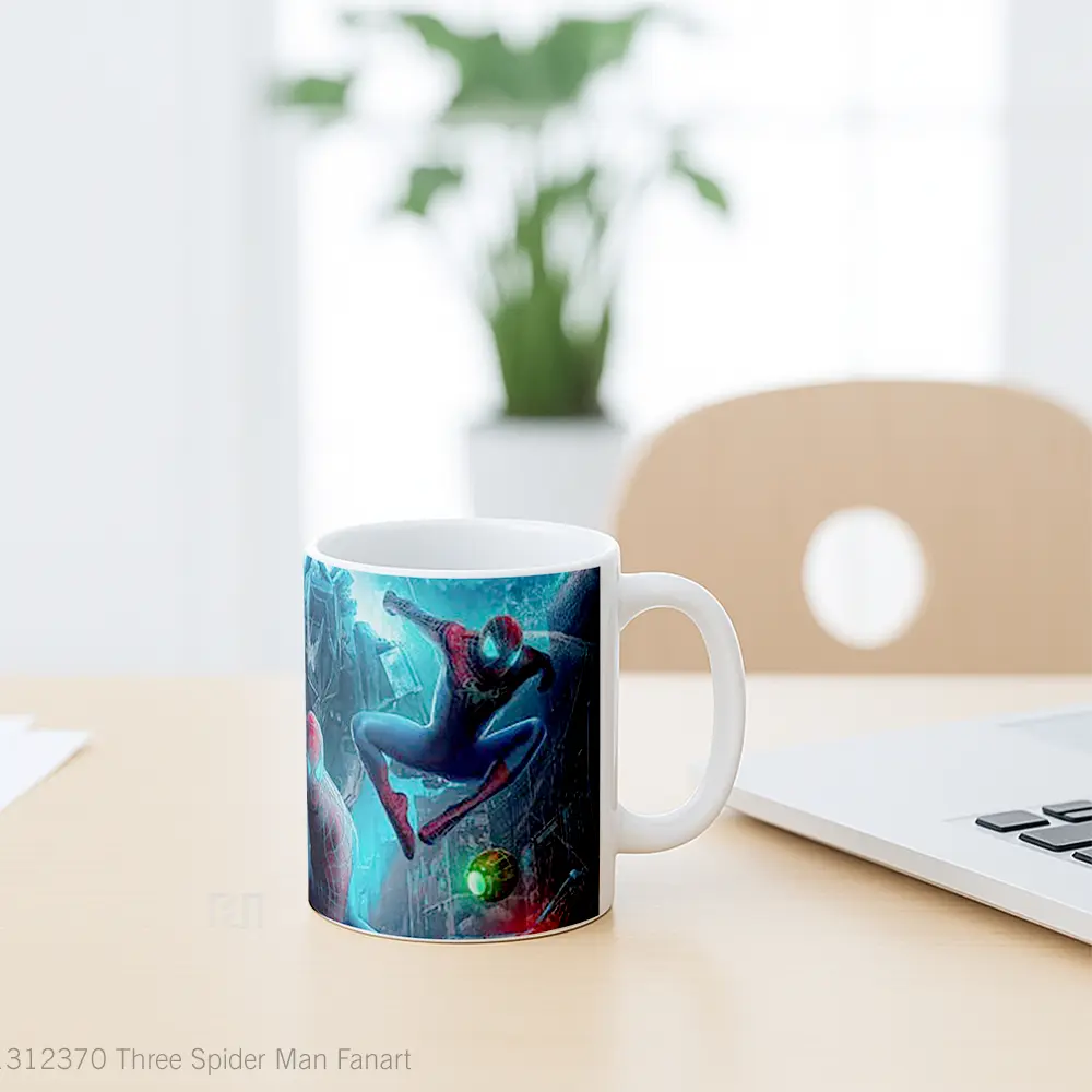 Mug Three Spider Man Fanart Gelas Superhero - All-side / Desain