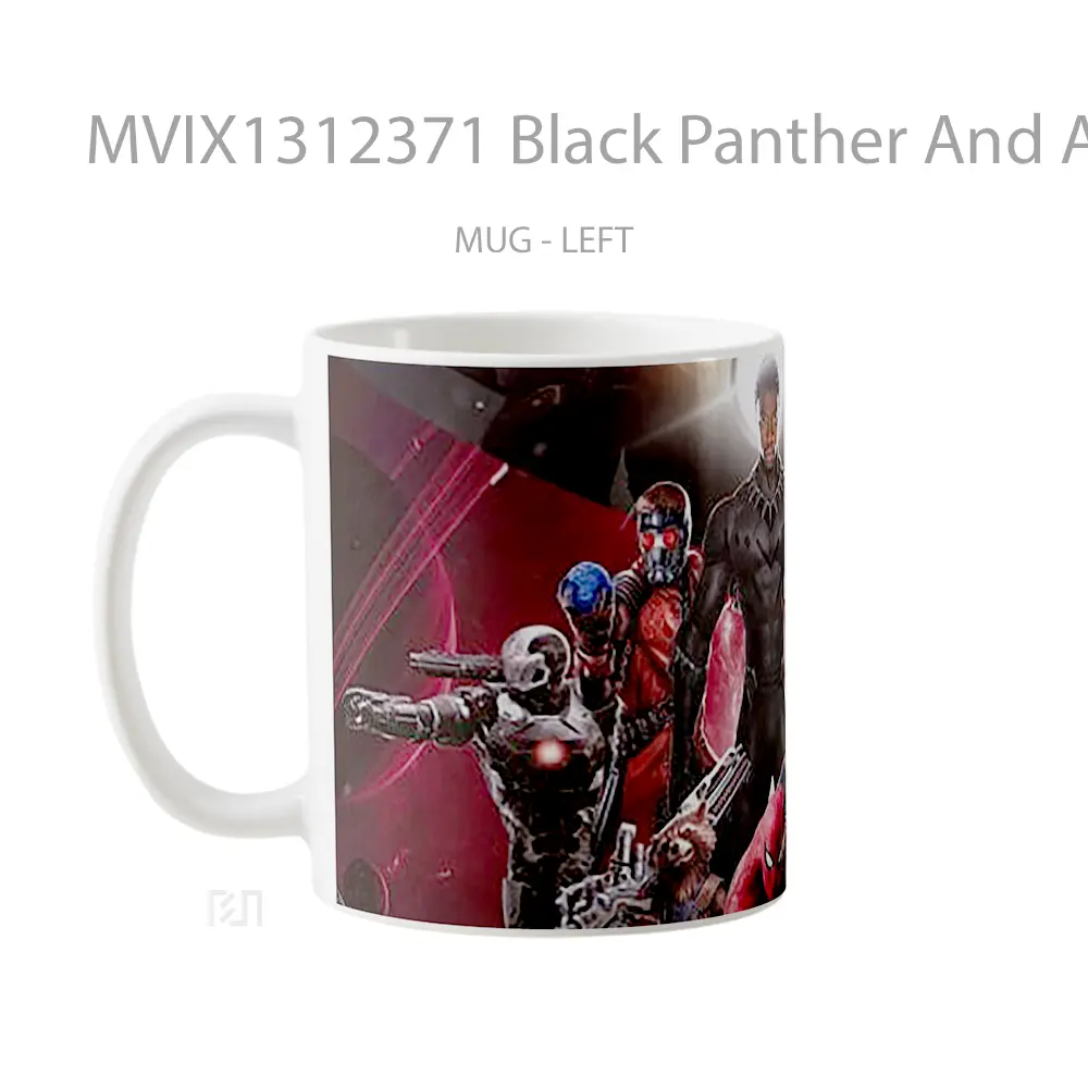 Mug Black Panther And Avengers Gelas Superhero - All-side / Desain