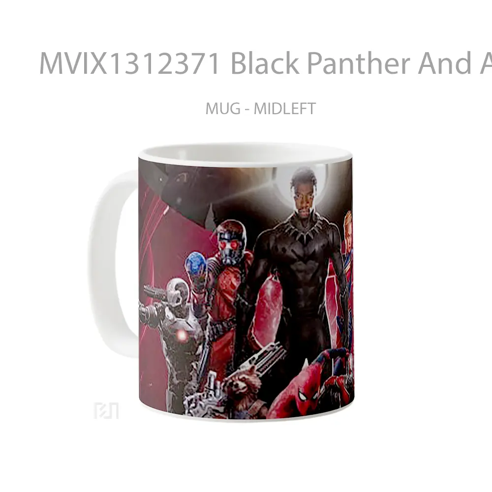 Mug Black Panther And Avengers Gelas Superhero - All-side / Desain