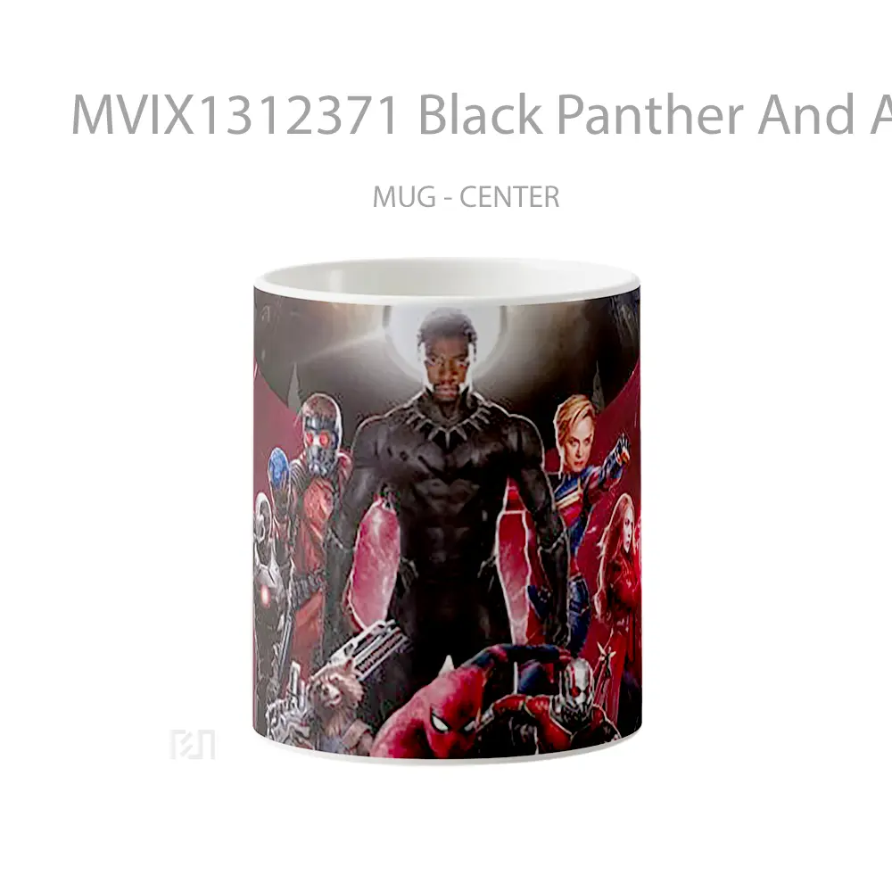 Mug Black Panther And Avengers Gelas Superhero