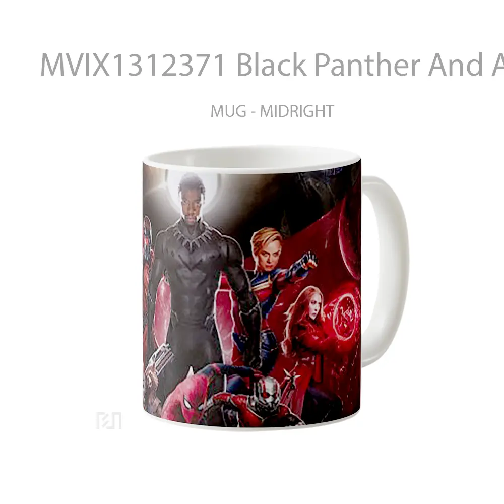 Mug Black Panther And Avengers Gelas Superhero - All-side / Desain