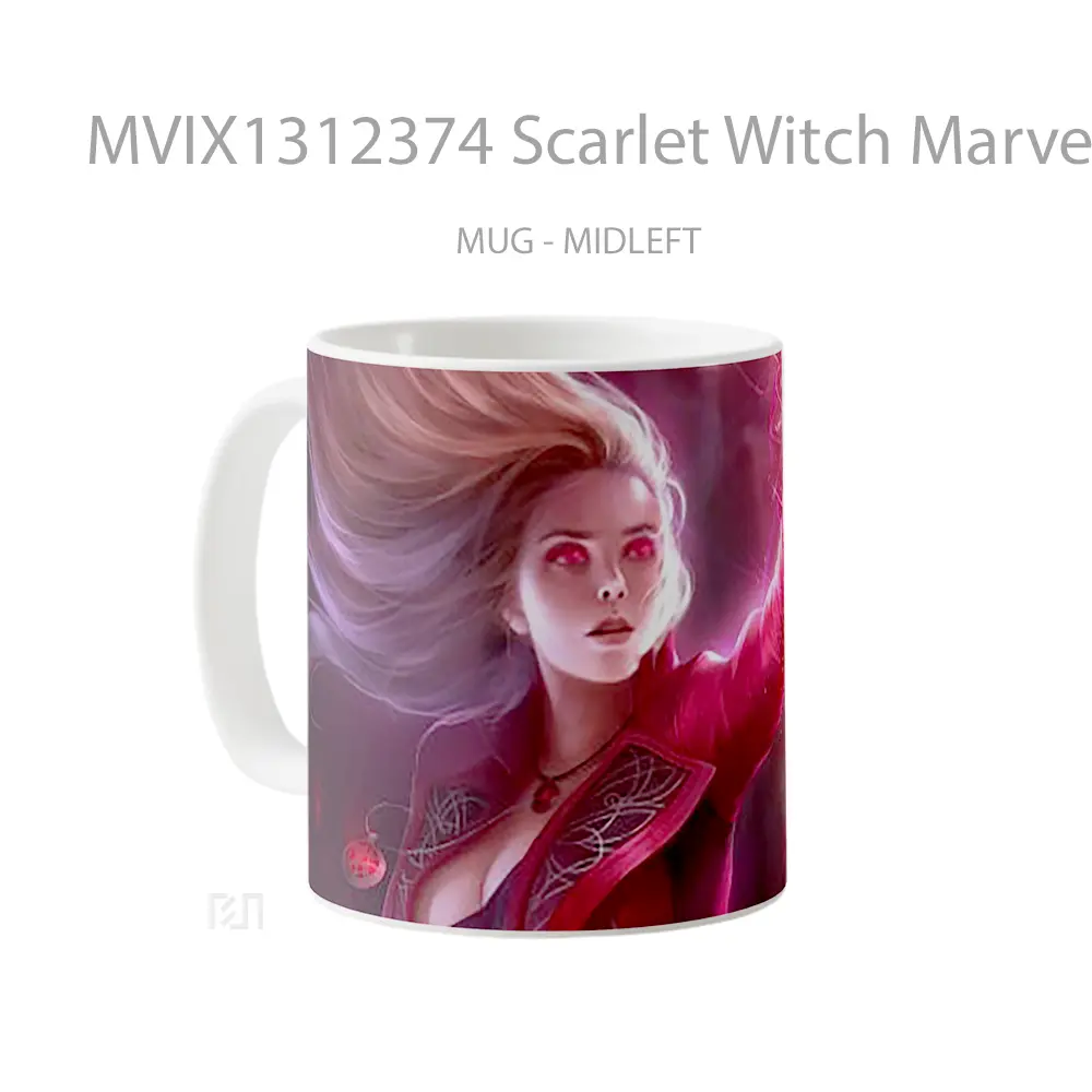Mug Scarlet Witch Marvel Gelas Superhero - All-side / Desain
