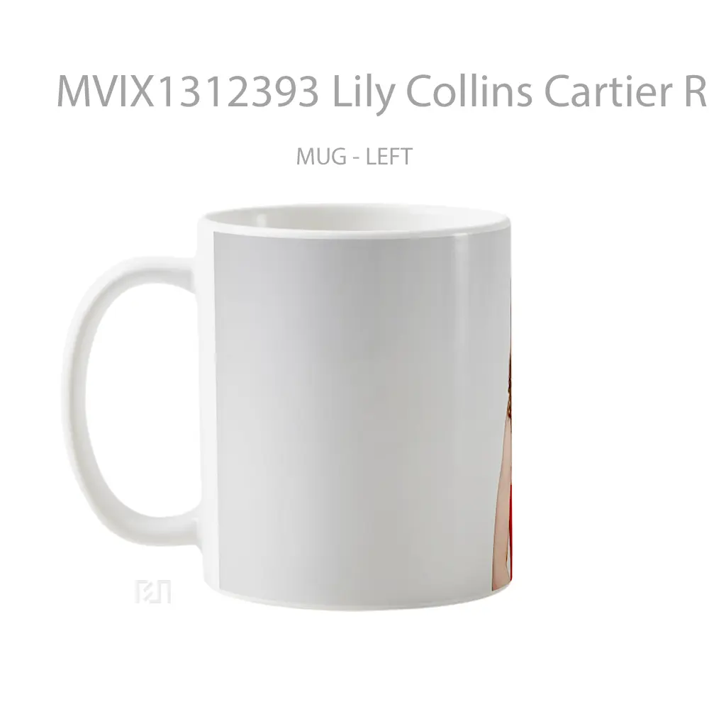Mug Lily Collins Cartier Red Dress Gelas Keramik Unik - All-side / Desain