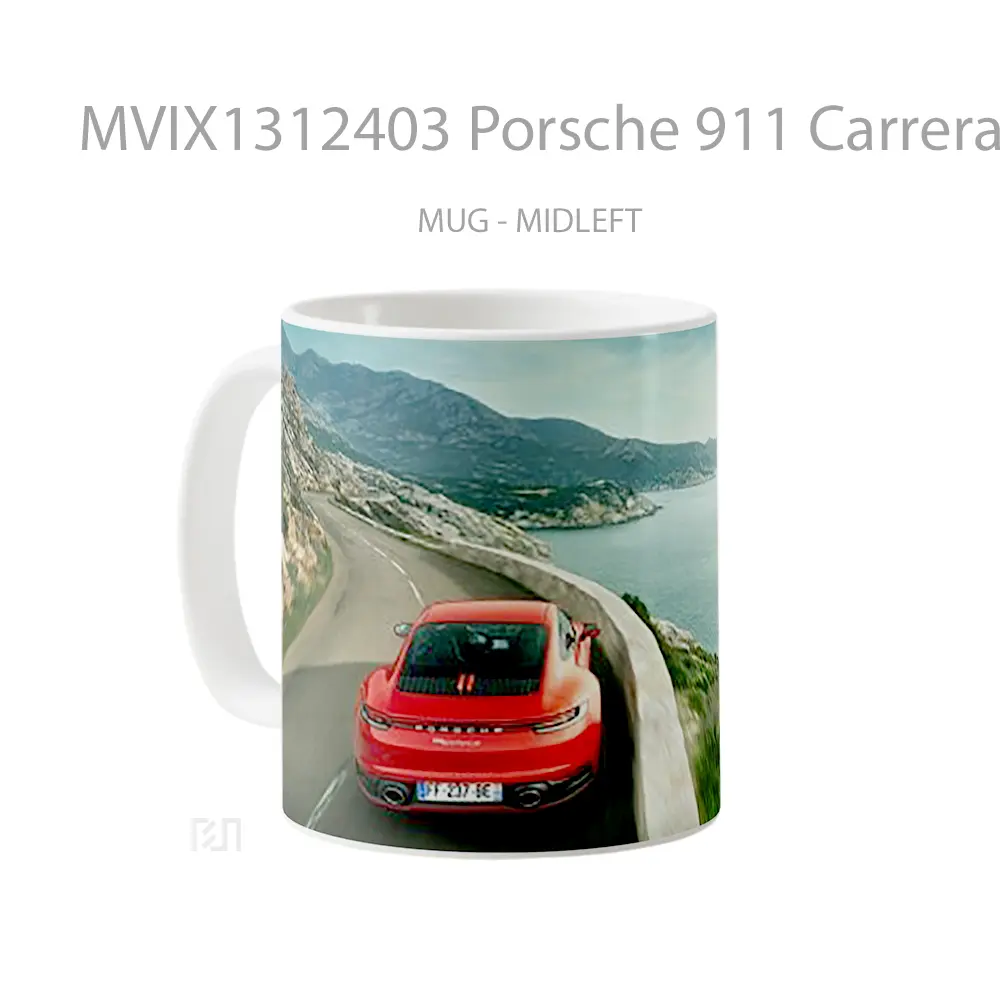 Mug Porsche 911 Carrera S Rear Cangkir Mobil - All-side / Desain