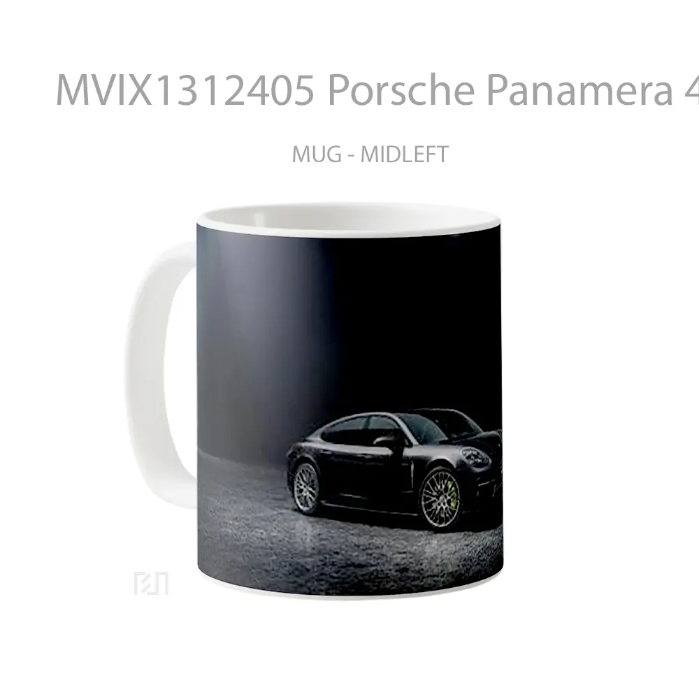 Mug Porsche Panamera 4 E Hybrid Cangkir Mobil - All-side / Desain
