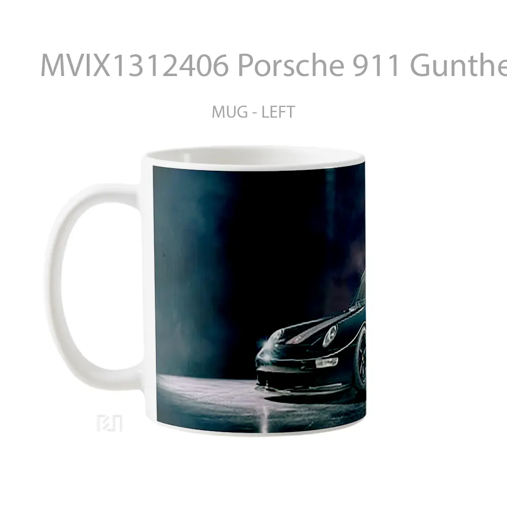 Mug Porsche 911 Gunther Werks Cangkir Mobil - All-side / Desain