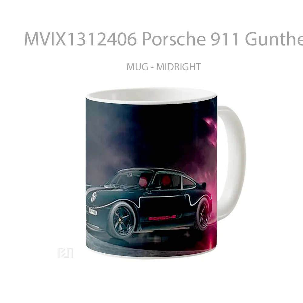 Mug Porsche 911 Gunther Werks Cangkir Mobil - All-side / Desain