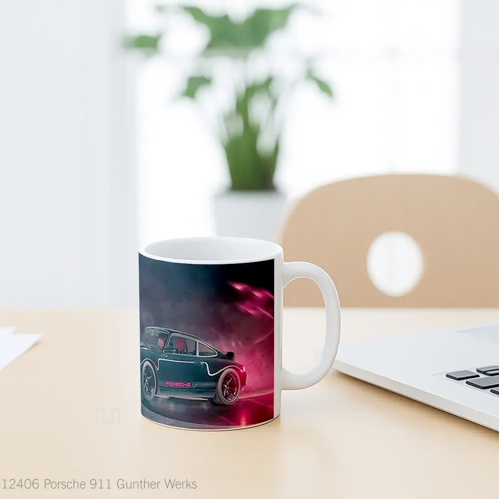 Mug Porsche 911 Gunther Werks Cangkir Mobil - All-side / Desain