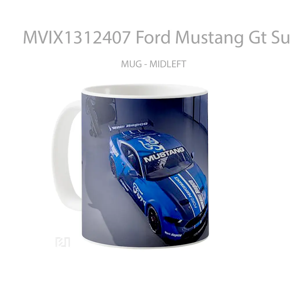 Mug Ford Mustang Gt Supercar Cangkir Mobil - All-side / Desain