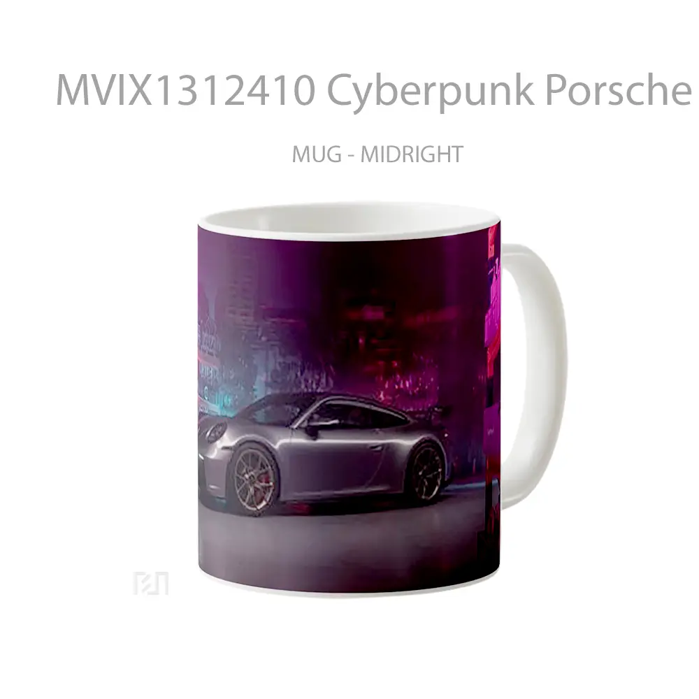 Mug Cyberpunk Porsche 99Gt3 Cangkir Gamer - All-side / Desain