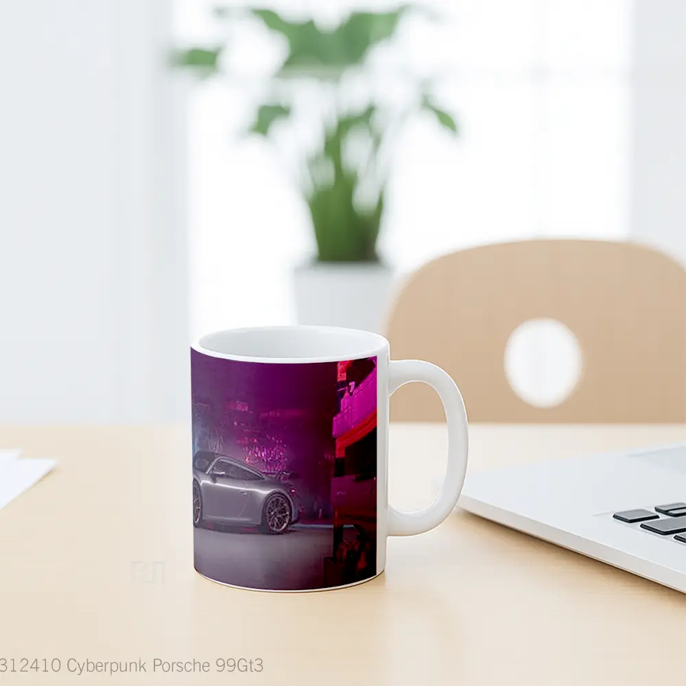 Mug Cyberpunk Porsche 99Gt3 Cangkir Gamer - All-side / Desain