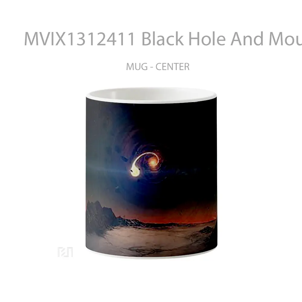Mug Black Hole And Mountains Gelas Pemandangan Alam