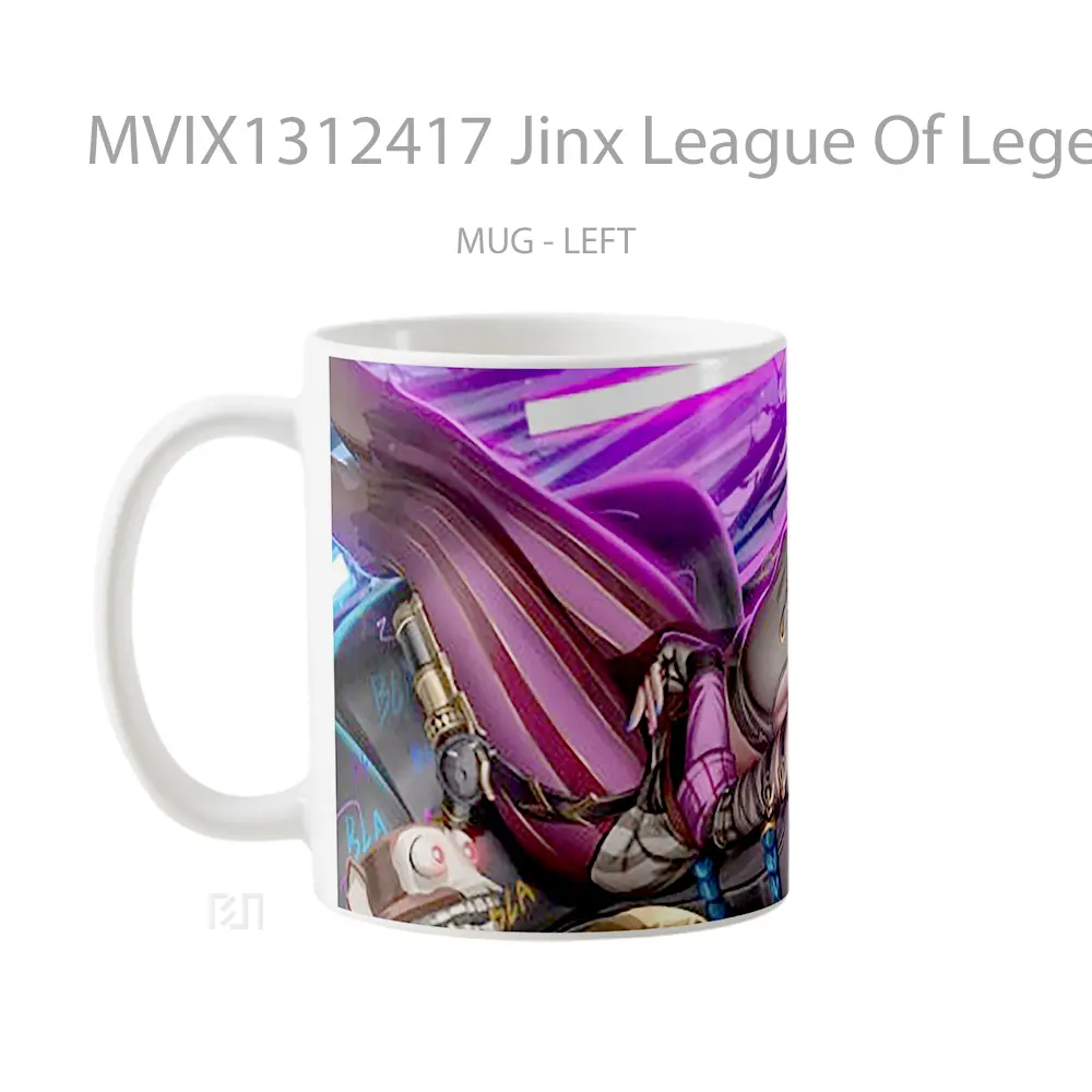 Mug Jinx League Of Legends Arcane Cangkir Gamer - All-side / Desain
