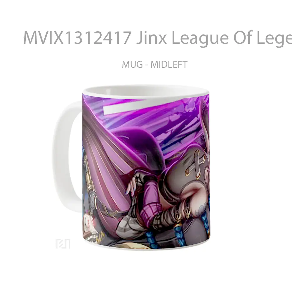 Mug Jinx League Of Legends Arcane Cangkir Gamer - All-side / Desain