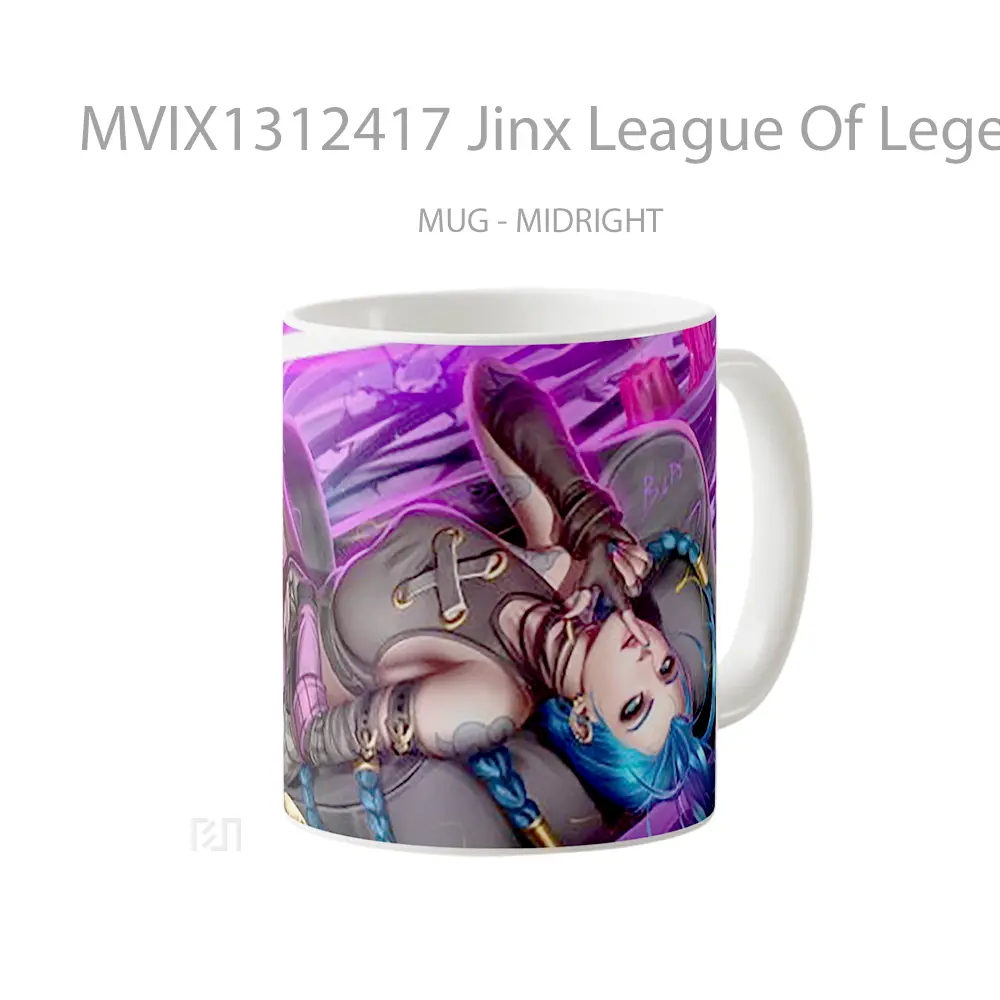 Mug Jinx League Of Legends Arcane Cangkir Gamer - All-side / Desain
