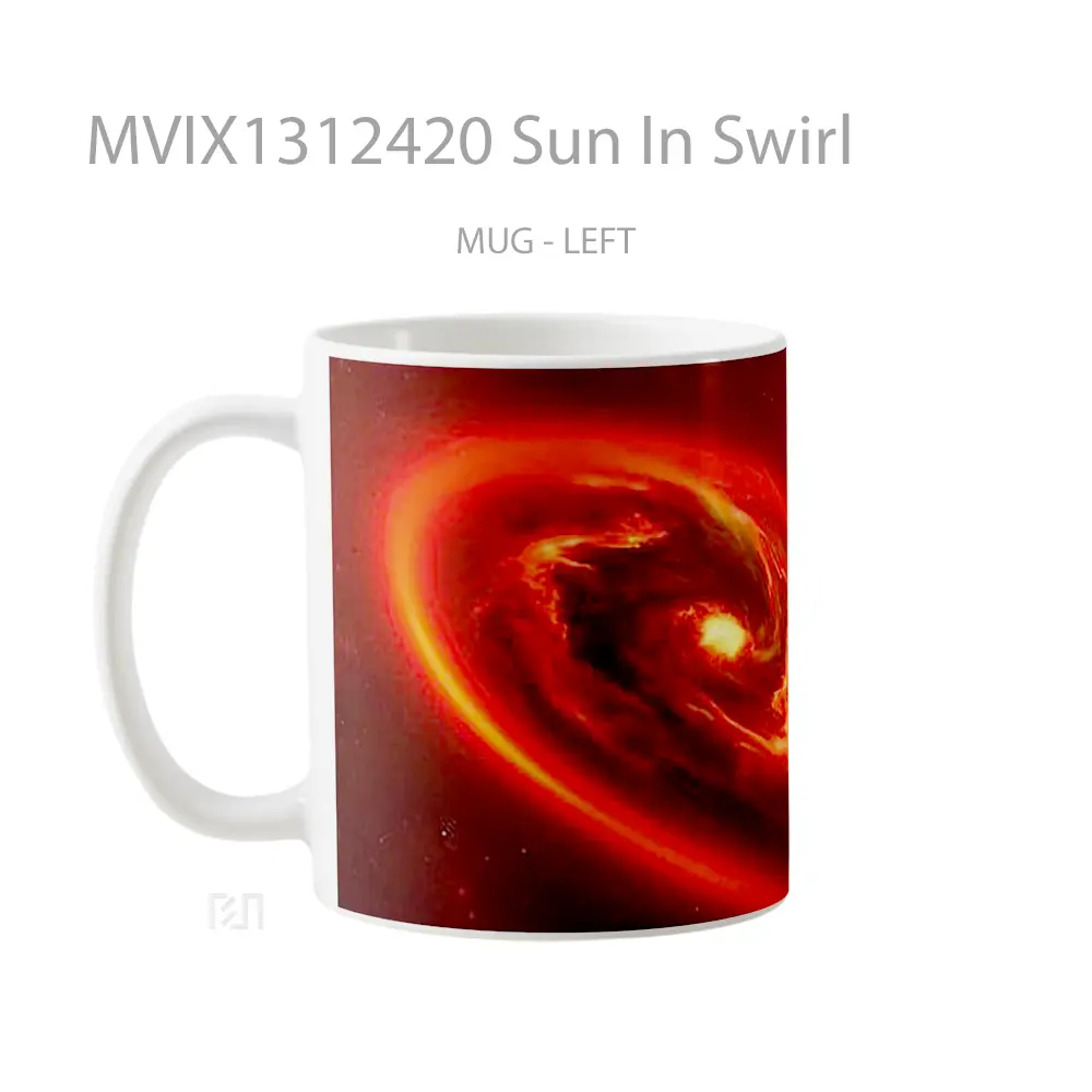 Mug Sun In Swirl Gelas Keramik Unik - All-side / Desain