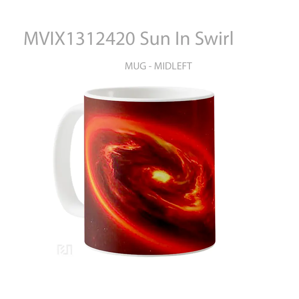 Mug Sun In Swirl Gelas Keramik Unik - All-side / Desain