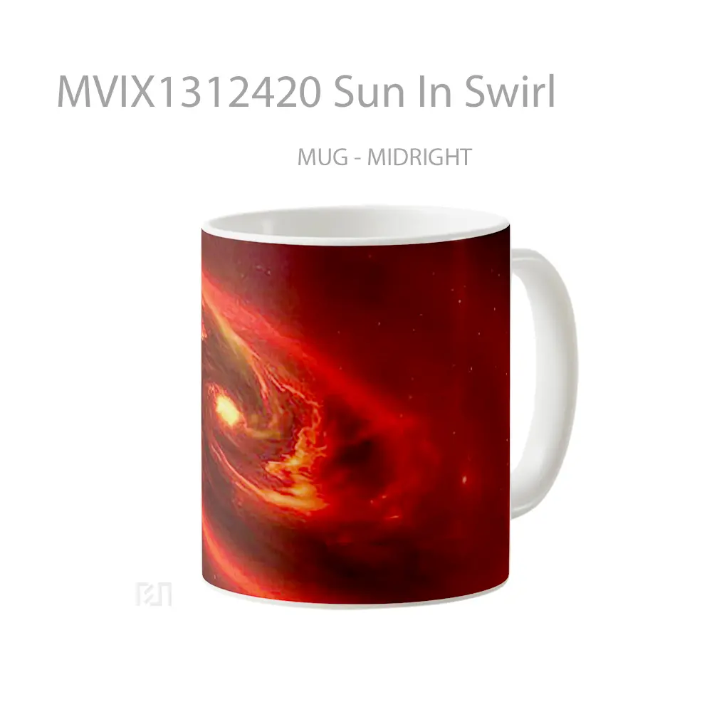 Mug Sun In Swirl Gelas Keramik Unik - All-side / Desain