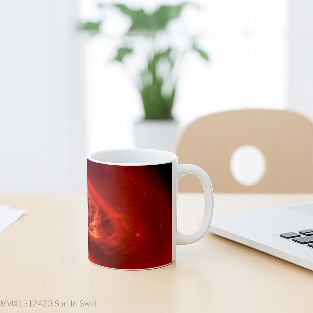 Mug Sun In Swirl Gelas Keramik Unik - All-side / Desain