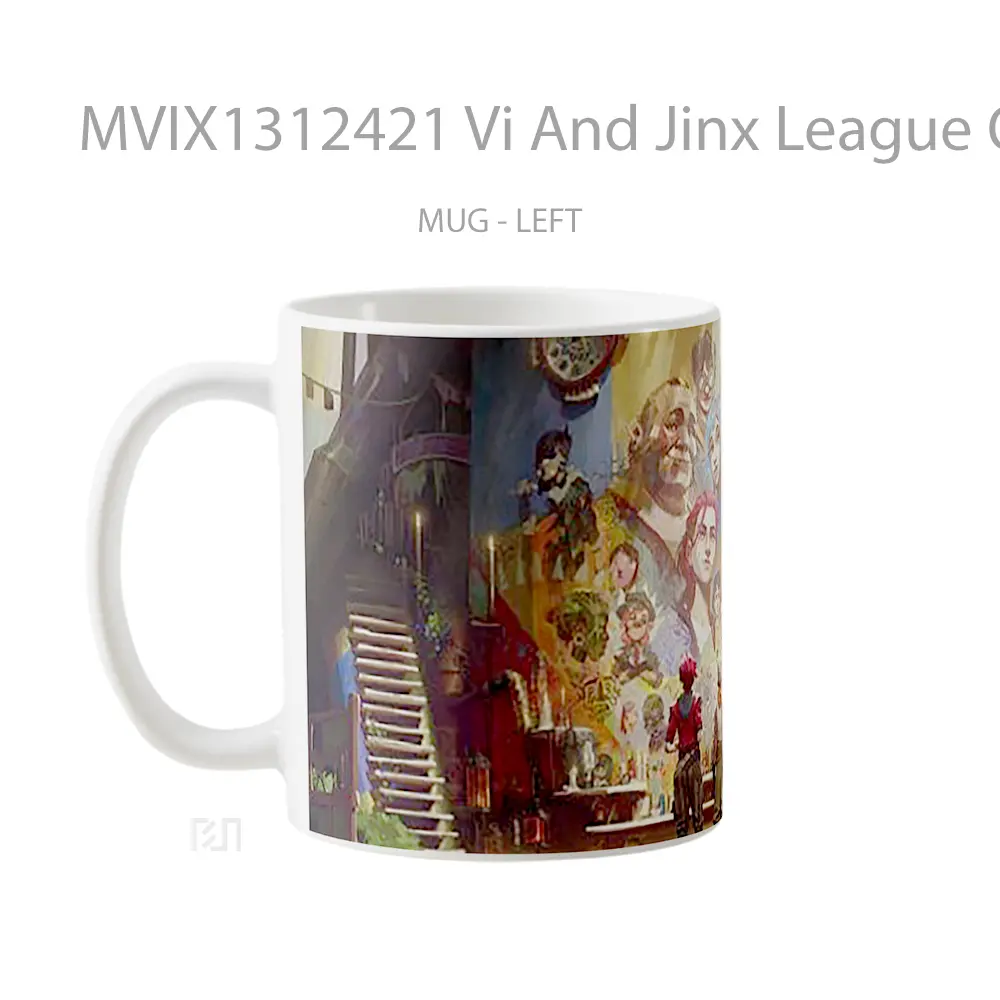 Mug Vi And Jinx League Of Legends Arcane Cangkir Gamer - All-side / Desain