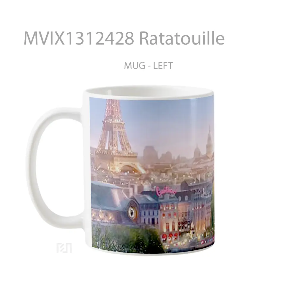 Mug Ratatouille Gelas Keramik Unik - All-side / Desain