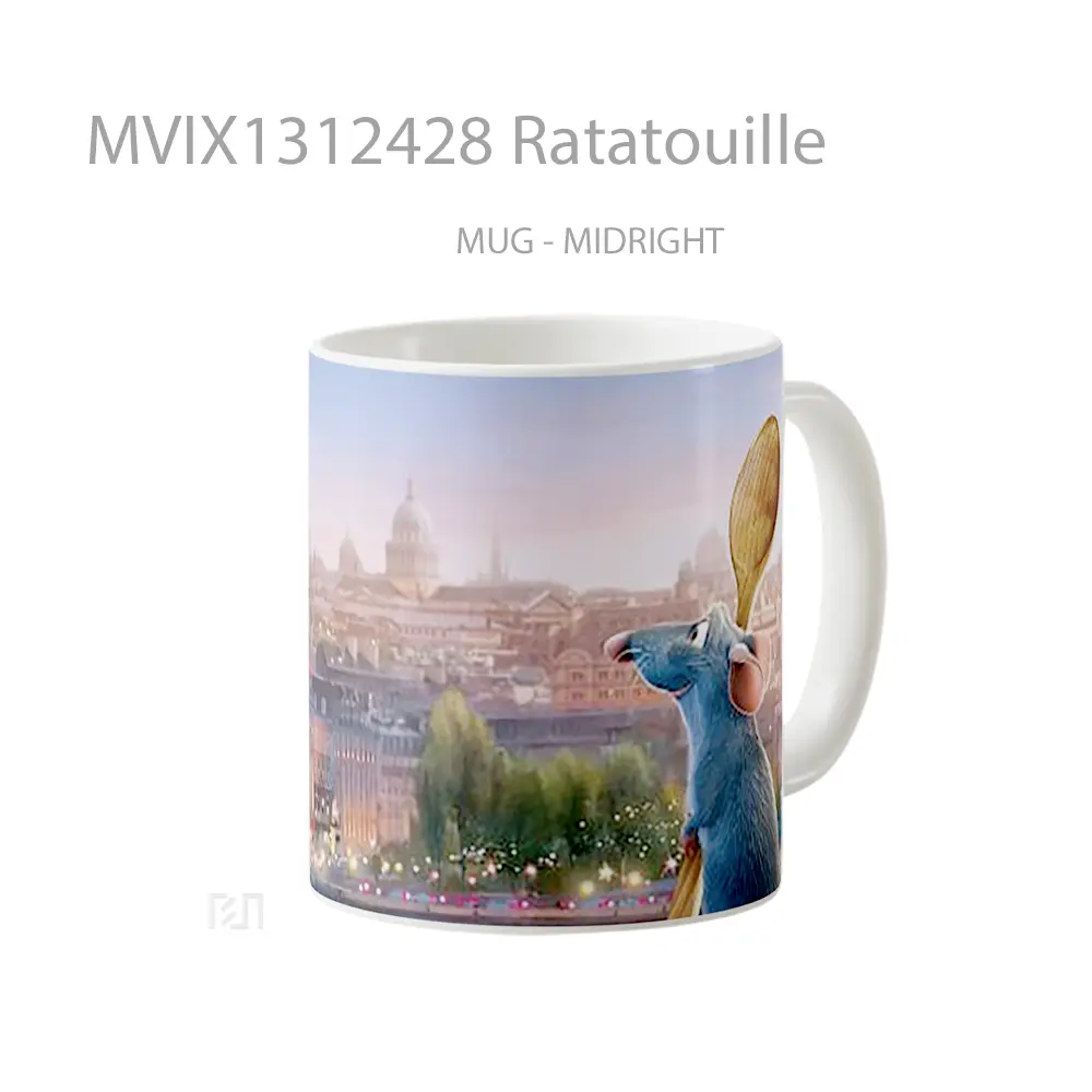 Mug Ratatouille Gelas Keramik Unik - All-side / Desain