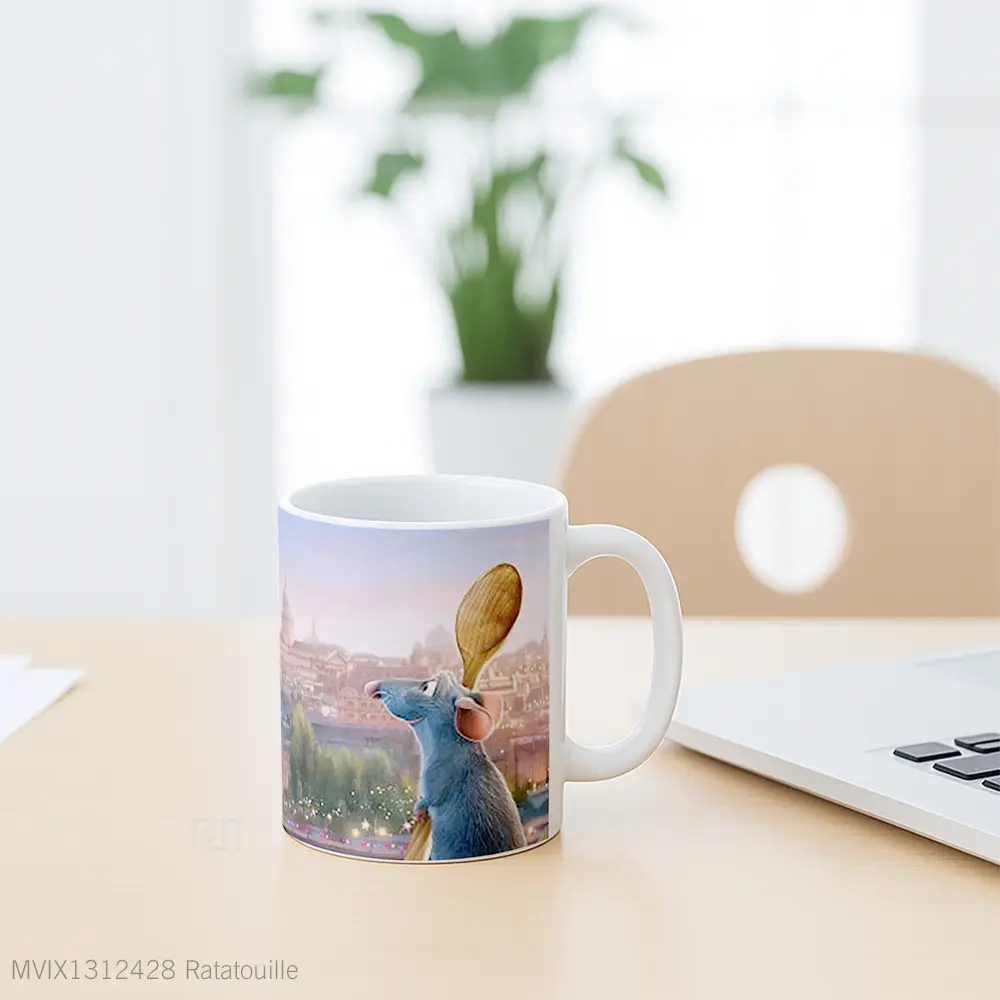 Mug Ratatouille Gelas Keramik Unik - All-side / Desain