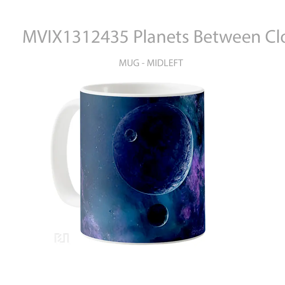 Mug Planets Between Clouds Gelas Pemandangan Alam - All-side / Desain