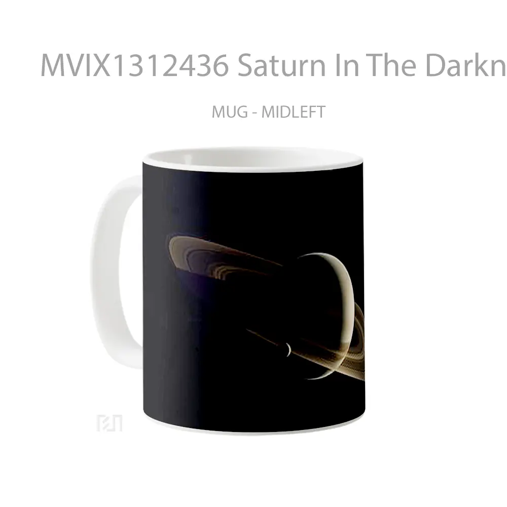 Mug Saturn In The Darkness Gelas Keramik Unik - All-side / Desain