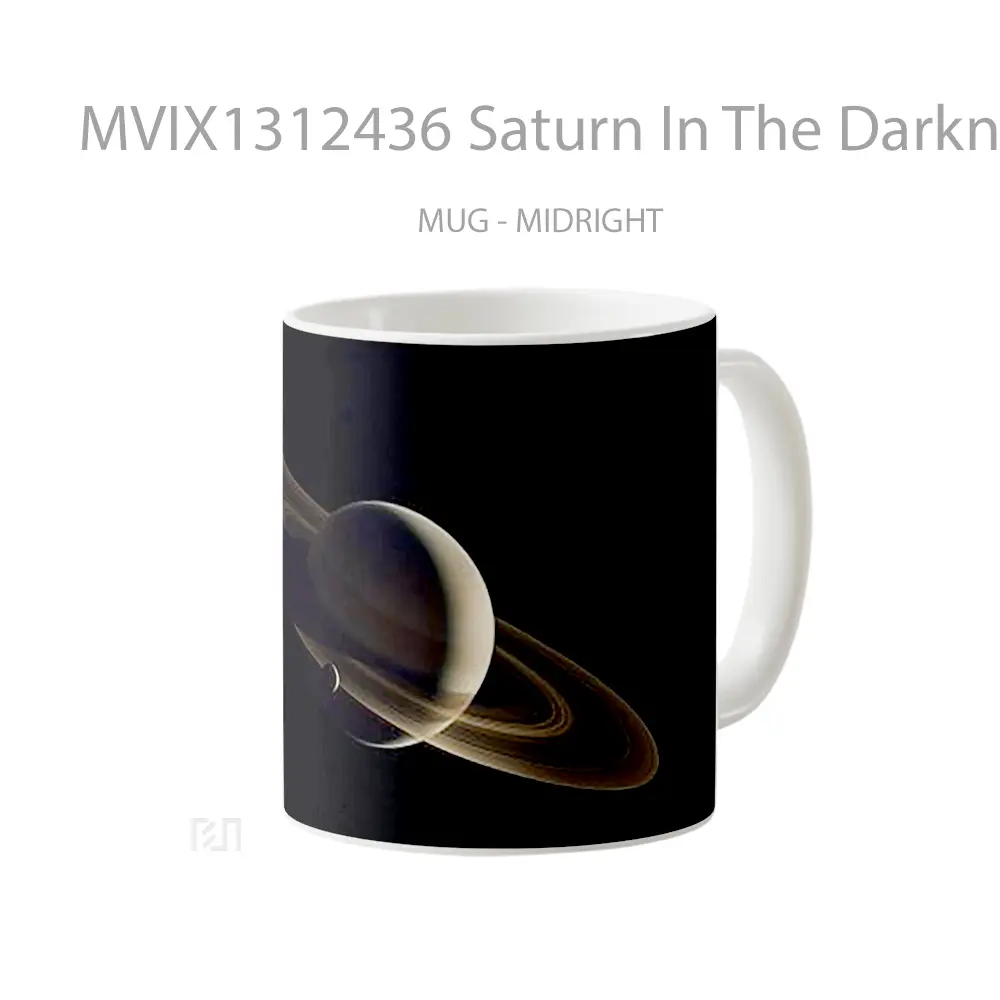 Mug Saturn In The Darkness Gelas Keramik Unik - All-side / Desain