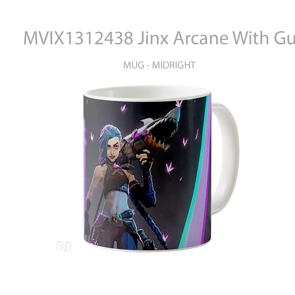Mug Jinx Arcane With Guns Gelas Keramik Unik - All-side / Desain