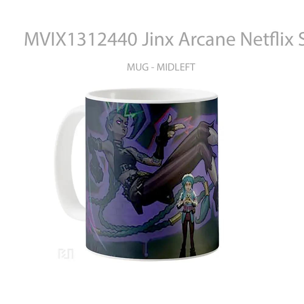Mug Jinx Arcane Netflix Series Gelas Keramik Unik - All-side / Desain