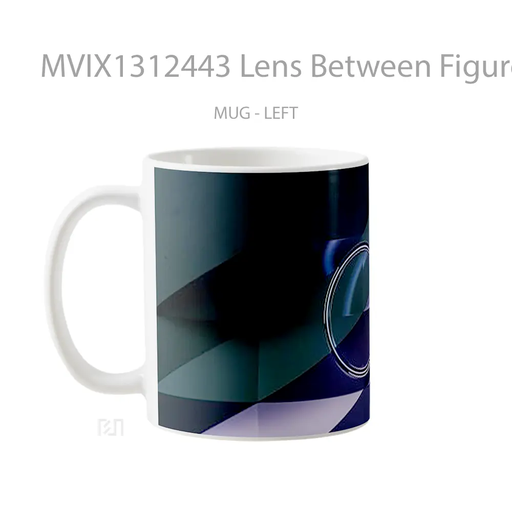 Mug Lens Between Figures Gelas Keramik Unik - All-side / Desain
