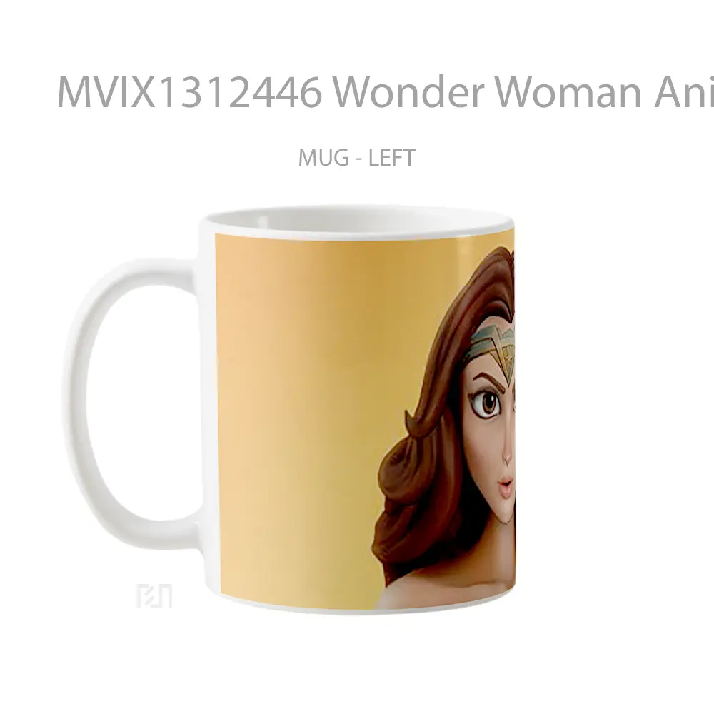 Mug Wonder Woman Animation Gelas Superhero - All-side / Desain