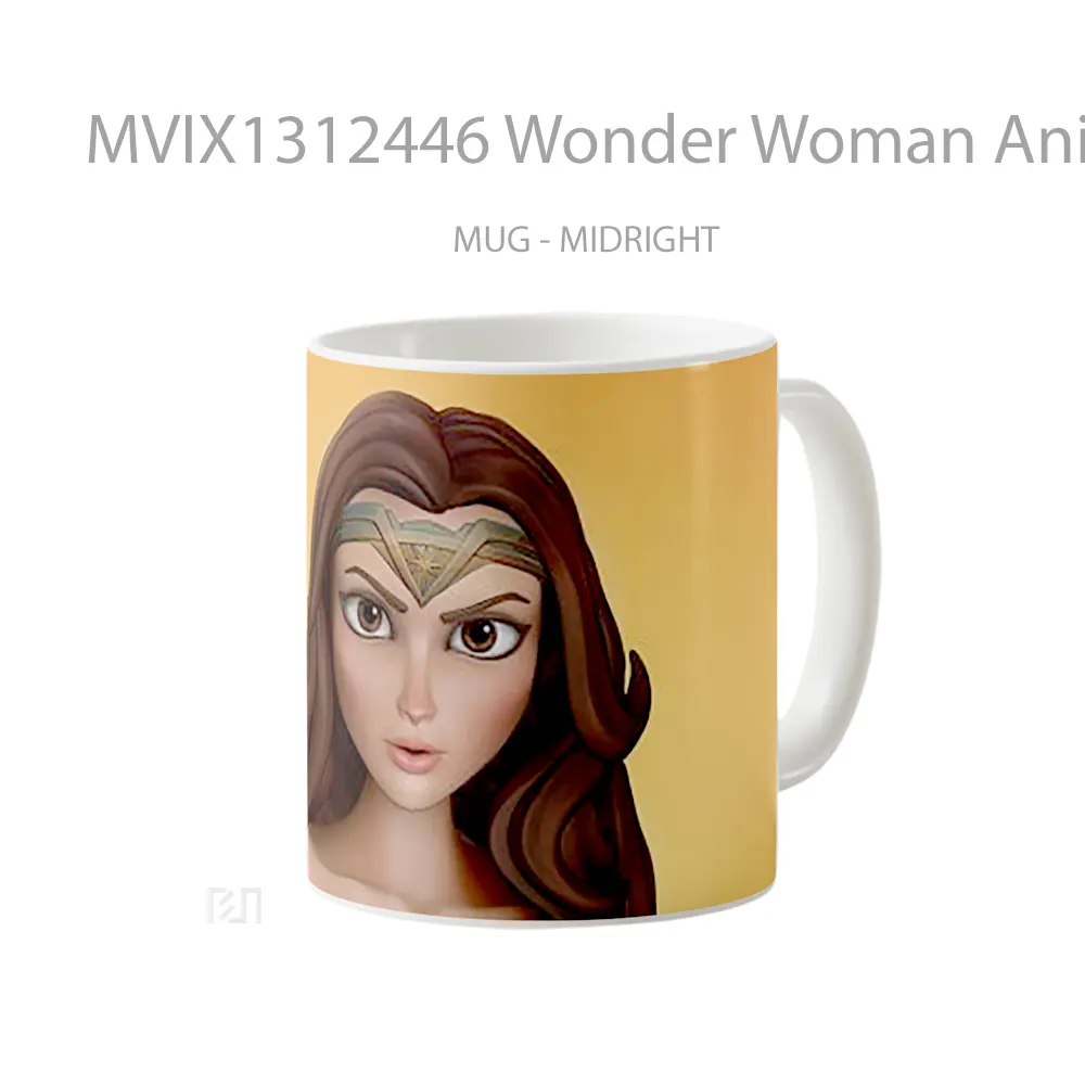 Mug Wonder Woman Animation Gelas Superhero - All-side / Desain