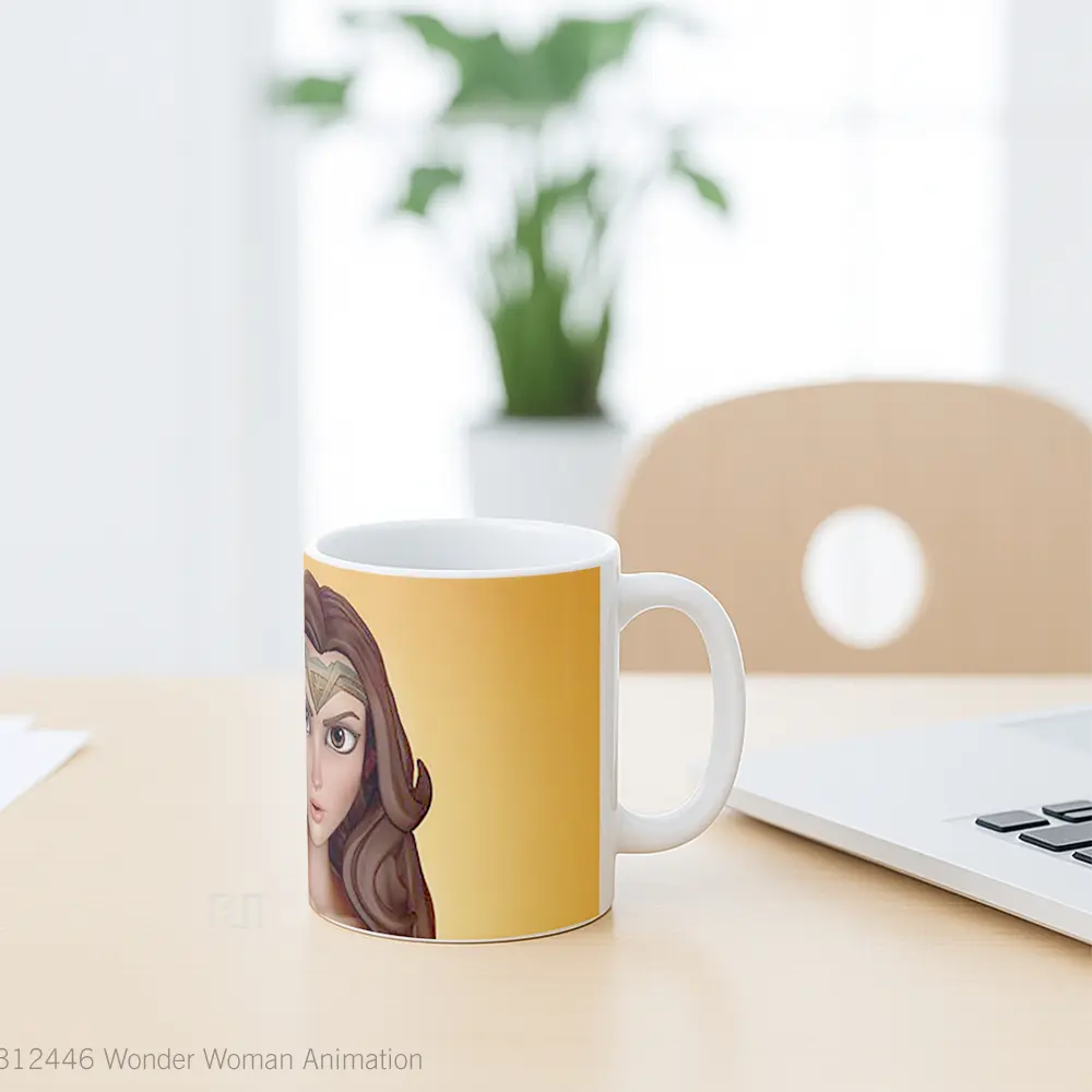 Mug Wonder Woman Animation Gelas Superhero - All-side / Desain