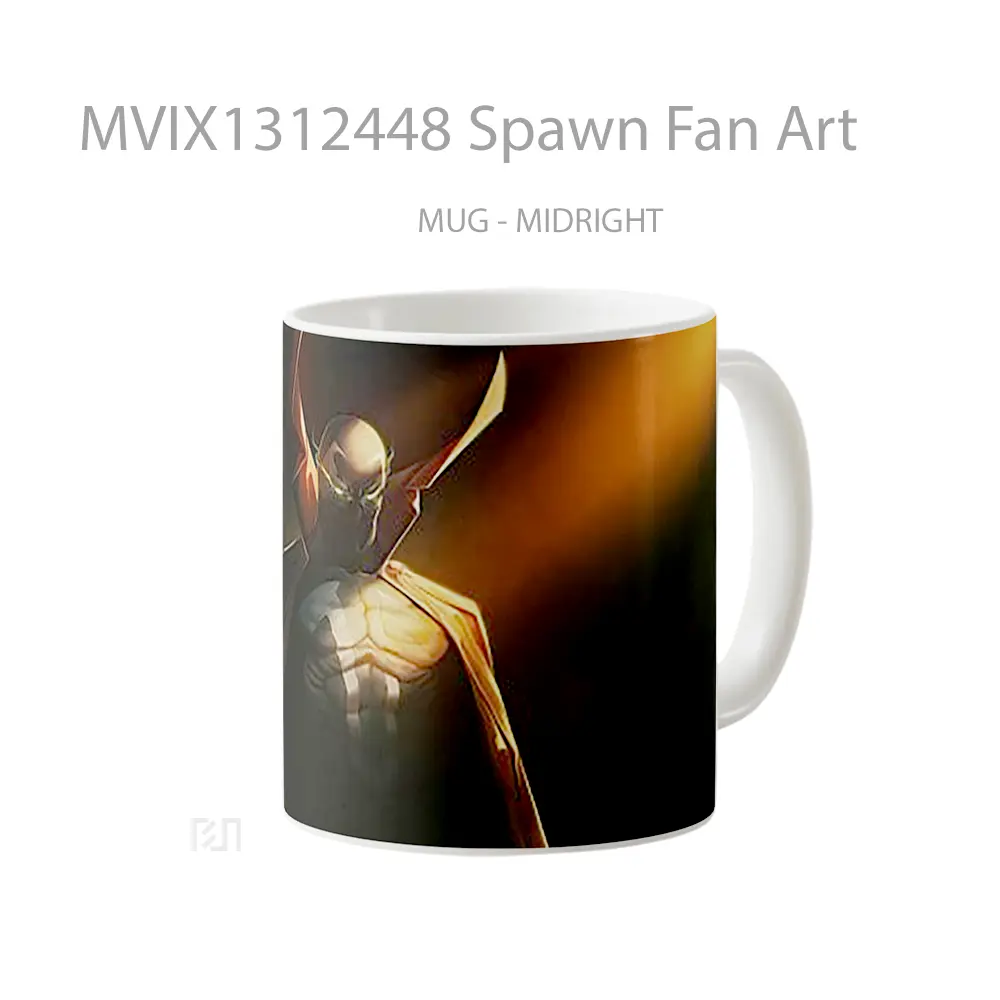 Mug Spawn Fan Art Gelas Keramik Unik - All-side / Desain