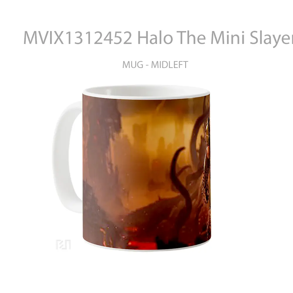 Mug Halo The Mini Slayer Cangkir Gamer - All-side / Desain