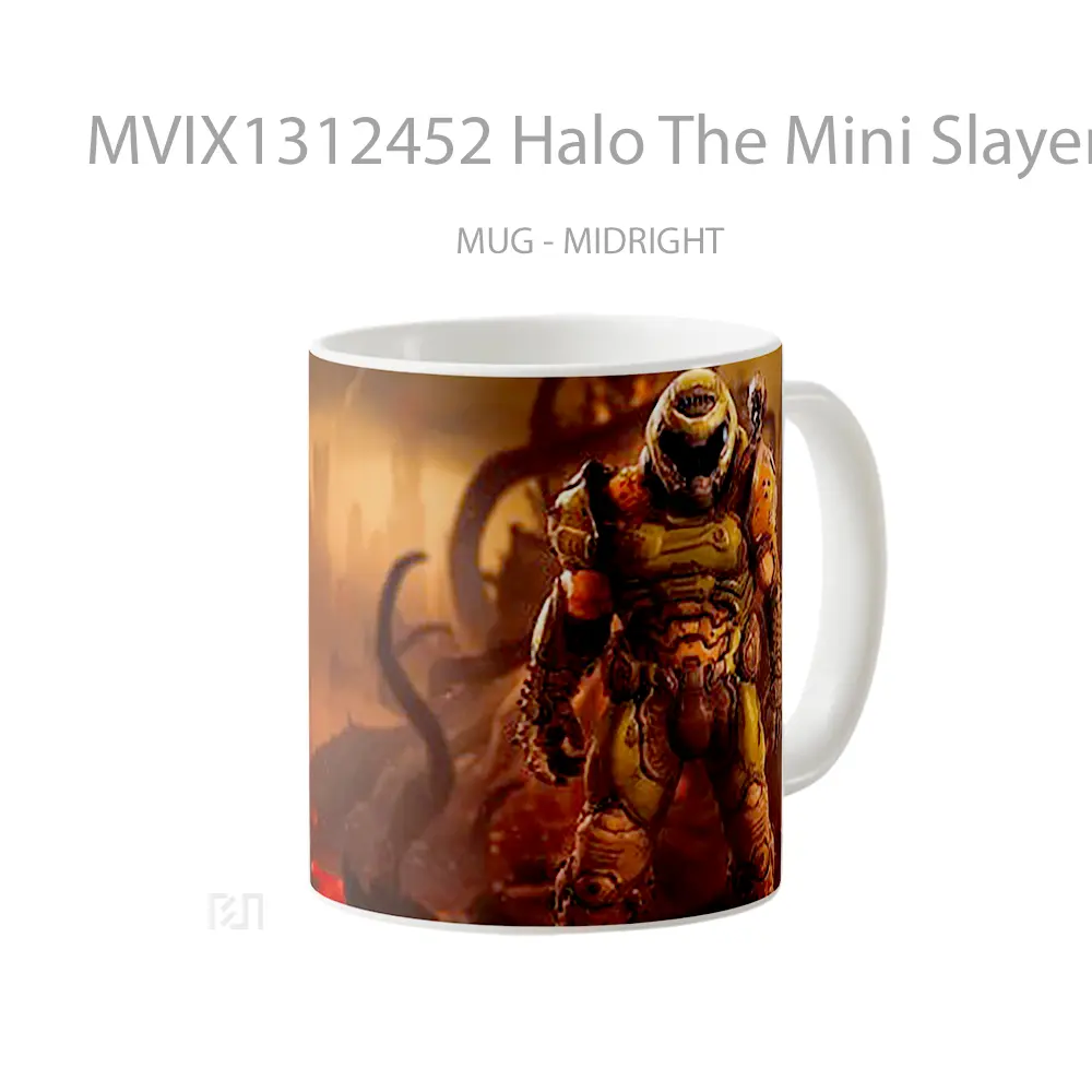 Mug Halo The Mini Slayer Cangkir Gamer - All-side / Desain