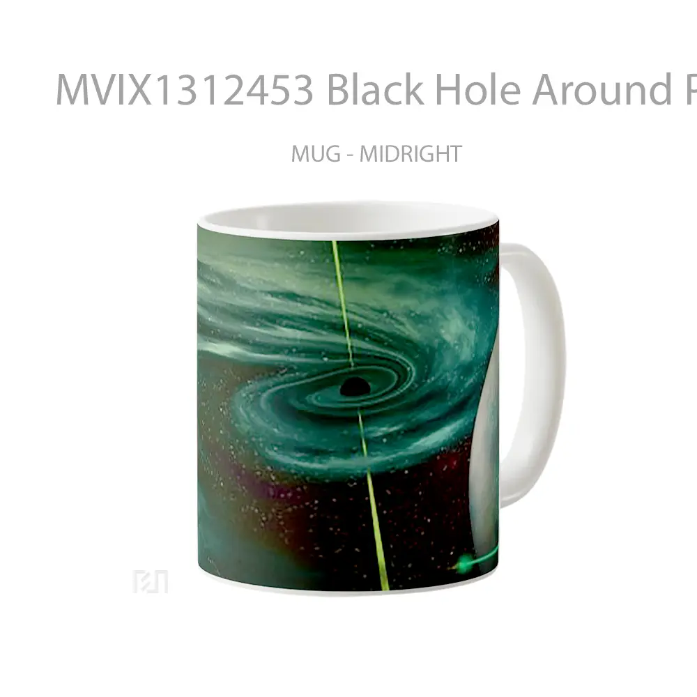 Mug Black Hole Around Planets Gelas Astronomi - All-side / Desain